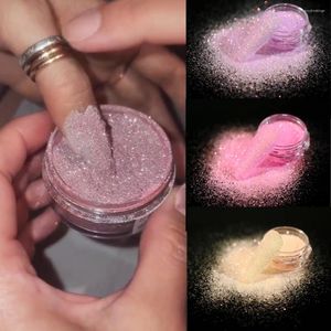 Nagel glitter paarse sterrenlicht suikerpoeder pigment glanzend effect snoep wollen vlokken stof manicure accesso