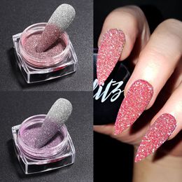 Nail Glitter Reflecterende Flash Temperatuur Veranderende Poeder Suiker Zand Effect Chroom Disco Diamant Pigment Pailletten Decora LEWBF 230714