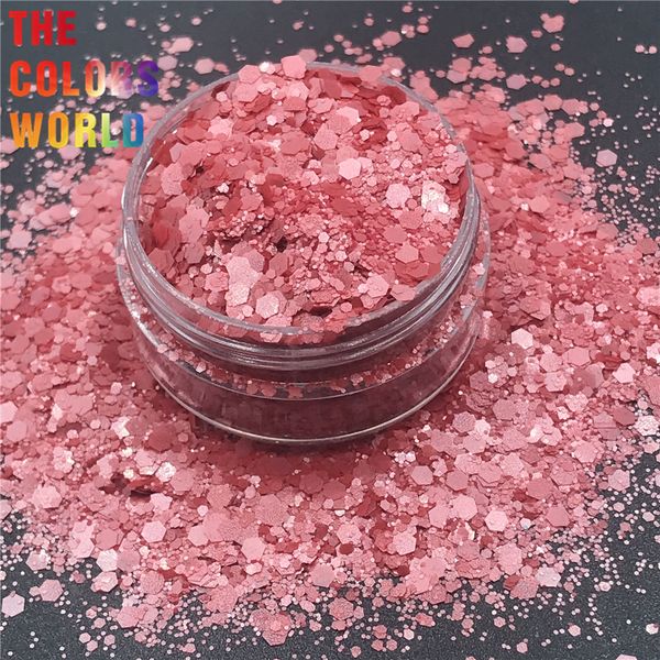 Paillettes pour ongles TCT-280 formes hexagonales, mélange de tailles, paillettes pour Nail Art, décoration pour le corps, peinture pour le visage, maquillage, Festival, travail manuel, henné, bricolage, 230302