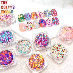 Nail Glitter TCT-394 Matte Color Chunky Mix Hexagon Nails Glitter Nail Art Décoration Body Art Henné Tumbler Artisanat DIY Festival Accessoires 230302