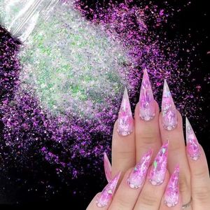 Nail Glitter TCT052 Christmas Snow Season Series 12 Sortes Blanc Couleurs Gliiter Spangles pour art Décoration Body paint DIY 230726