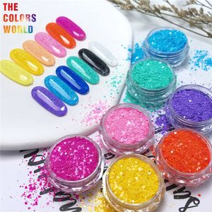 Nail Glitter TCT126 Oplosmiddelbestendig Matte Kleur Mix Vorm Voor Art Decoratie Body FacePaint Handleiding DIY Ambachten 230715