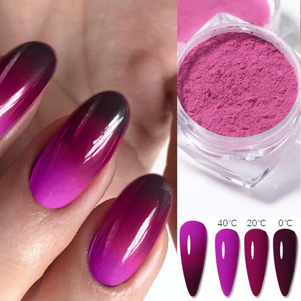 Poudre à couleurs changeantes pour ongles, vernis Gel UV chromé, tout pour manucure, poussière thermique, décoration DIY