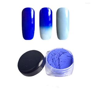 Nagelglitter Groothandel- 1G/doos Thermochrome pigment Kleurverandering Poederstof Dust Tempert Gradiëntgel Poolse Decoratie 12 Color