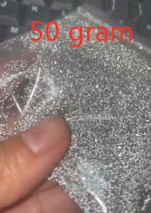 Nagelglitter Partihandel 50 grams väska Reflekterande Diamant Röd Silver Glittrande Dust Kristall Fin Glänsande Pigment Konstdekorationer 230704