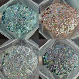 Nagel Glitter Groothandel Gemengde Grootte Holografische Nagels Pailletten Glitter Manicure Glitter Holografische 3D Vlokken Pailetten Nail Art Decoraties 230703