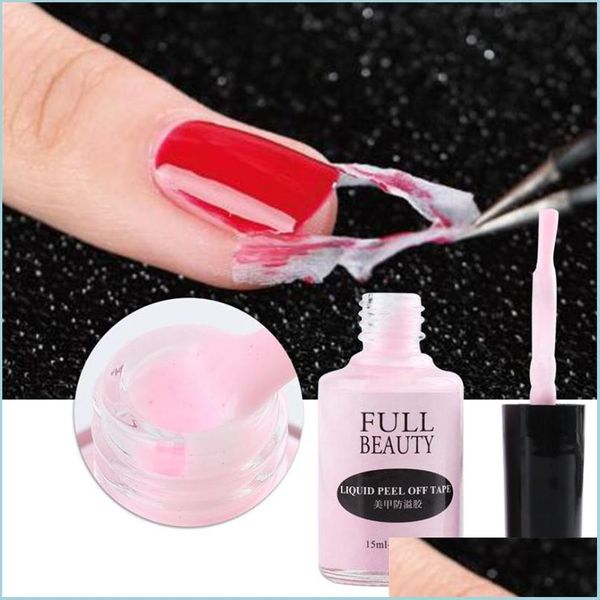 Pegamento para uñas Pegamento para uñas Líquido Peel Off Cinta Proteger Barniz Antiderrame Látex Secado rápido Cuidado de la piel Protector Nails Art Drop Delivery 2022 H Dhldf