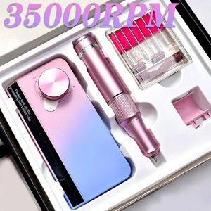 Nail Manucure Set 35000RPM Perceuse à ongles électrique professionnelle Machine de manucure avec mode pause Lime à ongles électrique Ponceuse à ongles pour ongles en gel acrylique 231122