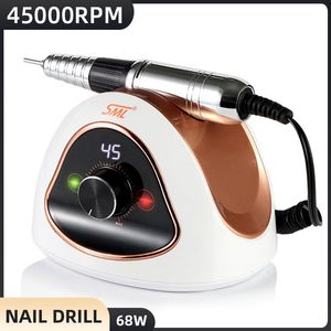 Nail Manucure Set 45000RPM Perceuse à ongles électrique Machine de manucure professionnelle avec écran LCD Nails Sander Set Nail Salon Polisher Equipment 230921