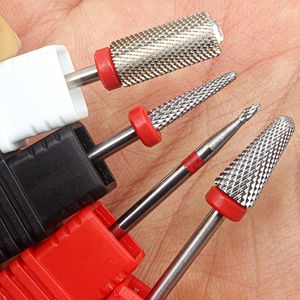 NAIL MANICURE SET 4PCS KIT SILVER PRO HELE CARBIDE BOOT BITS ART ELEKTRISCHE MACHINE FILES Tools Cut and Polish 230815