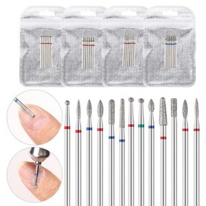 Nail Manicure Set 7pcs Diamond Drill Bit Rotary Electric Milling Cutters For Pedicure Files Cuticle Burr Tools Accessories 231020