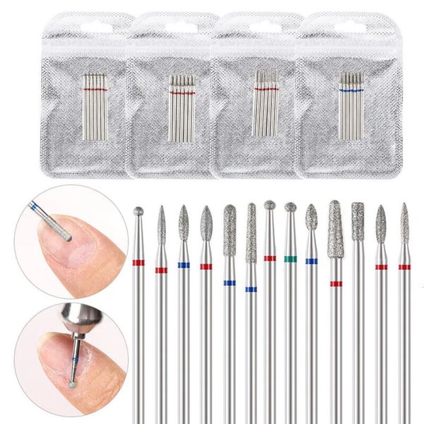 Ensemble de manucure pour ongles, 7 pièces, foret diamant, fraises électriques rotatives pour limes de pédicure, outils de fraisage des cuticules, accessoires 231020