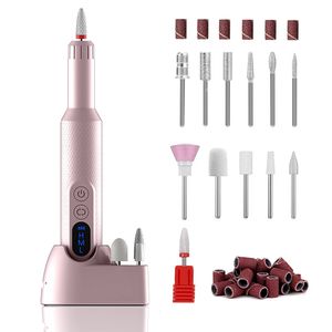 Nail Manucure Set Perceuse électrique sans fil Machine rechargeable Fichier Fraise pour pédicure Gel Remover Sander Nails Outils 230911