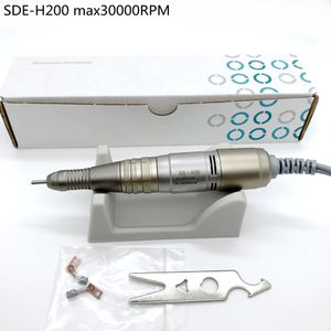 Nail Manicure Set Drill Pen 30000RPM SDE H200 Pieza de mano para Marathon STRONG210 Caja de control Electric Manicure Machine Nails Drill Handle Nail Tool 230821