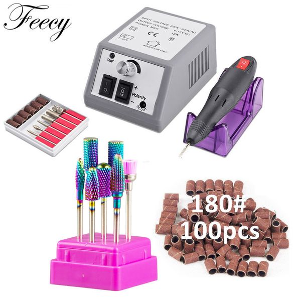 Nail Manucure Set Électrique Manucure Machine Nail Drill Pen Bits Fraise pour Manucure Enlever Gel Vernis Ongles Pédicure Meulage Fichier Outils 230921