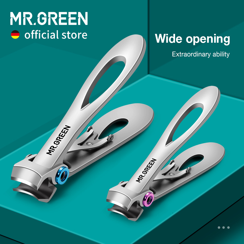 Nail Manicure Set MR.GREEN Nail clipper stainless steel two sizes can be used for mechanical fingernail cutter thick Nail clipper tool 230728