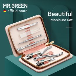 Ensemble de manucure MRGREEN Ensemble de manucure Ensembles de pédicure Coupe-ongles Outils Ciseaux à ongles professionnels en acier inoxydable Kit de voyage 7 en 1 230425