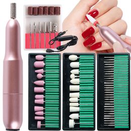 Ensemble de manucure pour ongles professionnel perceuse électrique pédicure fraise polisseuse équipement en céramique outils BEUSB 230606