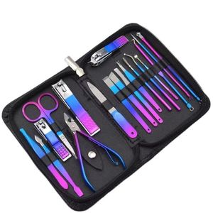 Nagelmanicure set QMake 918 PCS Manicure Set Art Color roestvrij staal pedicure nagelgereedschap utility tools Cutters Nipper Nail Clipper 230425