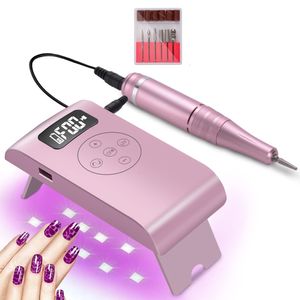 Nagelmanicureset Oplaadbare elektrische draadloze nagelboormachine 35.000 RPM UV-gel Nageldroger Lamp Salon Expert Nail Art Manicure Gereedschap 230615