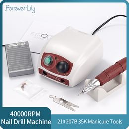 Nail Manicure Set Sterke 210 207B 35K Controle 40000RPM 65W Hoge Snelheid Elektrische Boor voor Machine polijsten Gereedschap 230704
