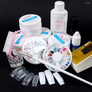 Set de manicura de uñas al por mayor- Pro UV Gel Gel Builder Kit Primer Base de capa superior para puntas Falsas Rhinestones Rueda Forma Herramientas