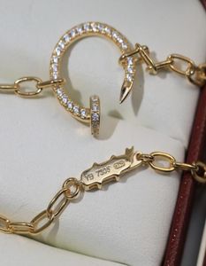 Nagelketting Grove ketting diamanten ketting ontwerper sterling zilver 18k verguld officiële reproducties paar hanger dames clas3038568