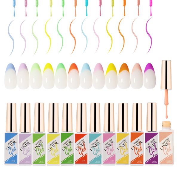 Vernis à ongles 12 couleurs Nail Painting Gel Vernis à ongles Set Nail Liner Gel Polish Nail Gel Kit DIY Line Art Gel pour Nail Art Salon Manucure Tool 230831