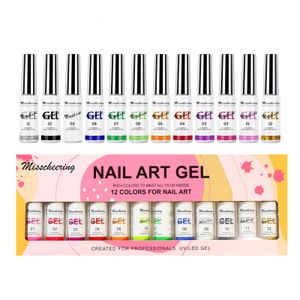 Vernis à Ongles 12PCS Vernis à Ongles Nail Art Liner Vernis Dessin à Ongles Gel Vernis Élastique Peinture UV Vernis pour Ligne DIY Manucure Art Décoration 230711