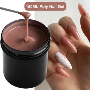 Vernis à ongles 150g Gel acrylique pour Extension clair brun doigt rapide constructeur Extension colle Soak Off Poly Gel à ongles vernis ongles Art manucure 231020