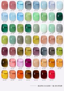 Nagellak 15 ml zomerpudding gel nagellak transparante jelly poolt top jas afwezig uit UV -gel art nagel vernis semi permanent 230822