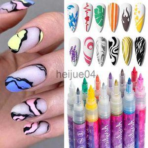 Nagellak 1 stks Nail Art Graffiti Pen Borstel DIY 3D Waterdichte Tekening Abstracte Lijnen Detail Patroon Borstel Gel Polish Manicure Gereedschap BEGB x0806