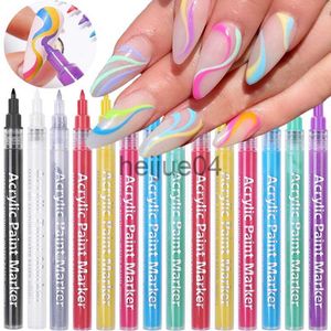 Nagellak 1 stks Nail Art Polish Graffiti Pen Acryl Gel Polish Abstracte Lijnen Bloem Golf Streep Schilderen DIY Nail Decoratie Borstel Gereedschap x0806