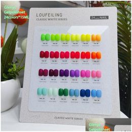 Vernis à ongles série 24 couleurs, adhésif vert Esccent, un ensemble complet de bonbons Aron Nai 230712, livraison directe Dhkm9