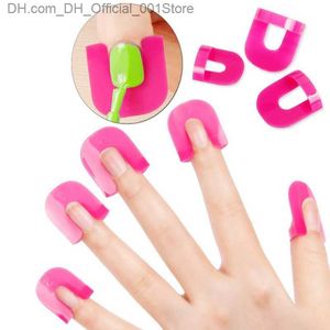 Nagellak 26 stks/set 10 maat G gebogen nail protector vernis afscherming vinger cover anti schimmel Franse sticker handgemaakte nail clip Z230802