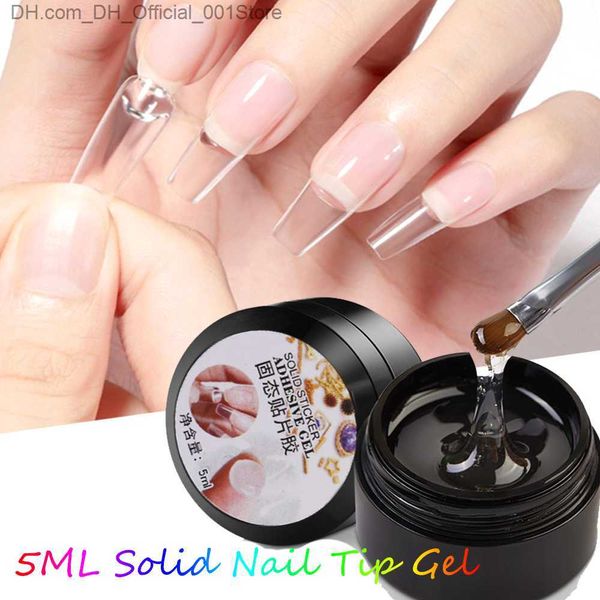 Vernis à ongles 5/10 / 15ml fort gel adhésif solide pour patch à ongles professionnel en bouteille faux gel d'extension d'ongle sans modèle d'écoulement gel de bâton G * 8 Z230802