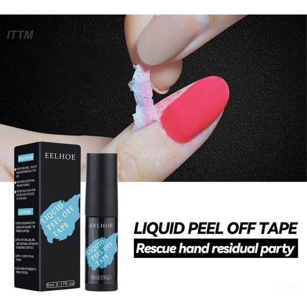 Vernis à ongles 5ml Antioverflow Glue Décoller Facile Enlever Bord Protection Non Toxique Liquide Latex Bande DIY Art Manucure 230802