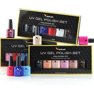 Vernis à ongles 6 pièces VENALISA vernis à ongles 7.5ml Soak Off gel Decal LED UV gel Polissage Couleur Main vernis à ongles 230718