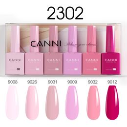 Vernis à ongles 6 pièces * 9 ml HEMA FREE CANNI Kit de vernis à ongles Gel Semi Permanent couleur magnifique manucure gelée rose tremper UV LED Gel vernis 231123