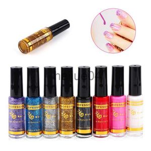 Nagellak 7 kleuren Nail Art Pen Striper Nail art Striper Pen met een dunne borstel Dotting Brush Nail Art Polishes Shimmers DIY Nail Tools x0806