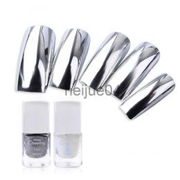 Nagellak 7ml Spiegel Zilver Galvaniseren Effect Metalen Nagels Nagellak voor Nart Art Decoratie Verf Nagelverbetering Kan Nagellak verwijderen x0806