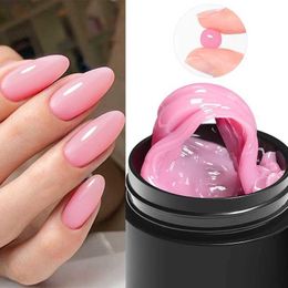 Nagellak 7 ml niet -stick hand vaste verlenging nagelgel polish roze duidelijke naakt verlenging gel steegje lijm gel voor diy manicure nail art y240425