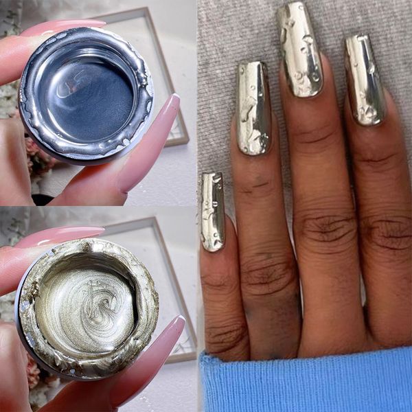 Vernis à ongles 8g or argent métal Super effet miroir Gel à ongles 8ml colle peinte colle de thérapie dessin imperméable UVLED vernis à ongles en métal 230922