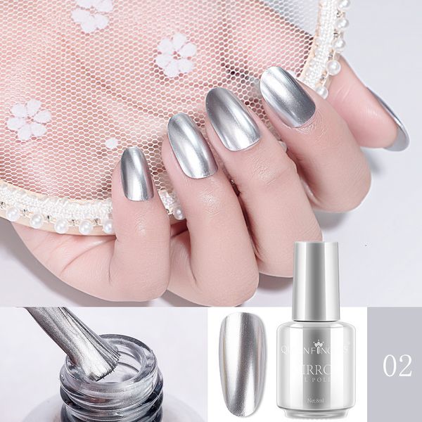 Vernis à ongles 8 ml métal miroir vernis à ongles effet or et argent ne peut pas être pelé sans lampe UV 12 couleurs art matériel d'artisanat 230719