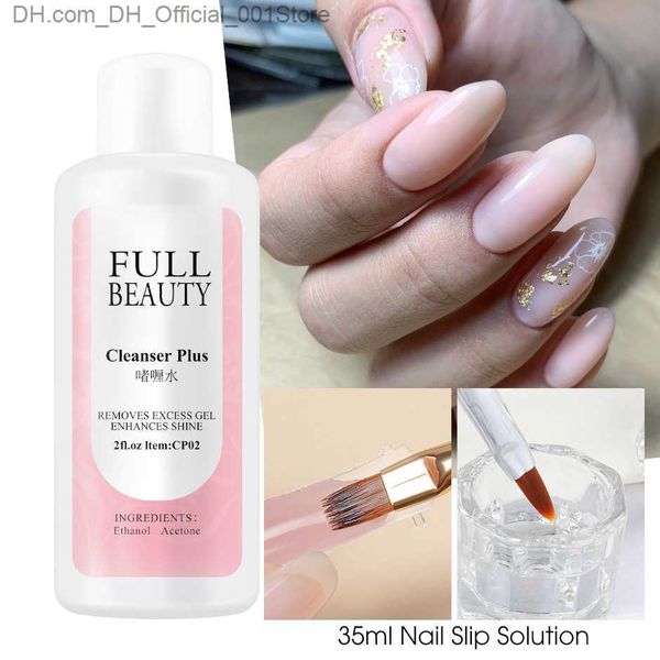 Esmalte de uñas Solución deslizante líquida de gel acrílico Máquina pulidora de gel de uñas poli Cepillo de limpieza suave extendido Herramienta de mano NT1809-2 Z230802