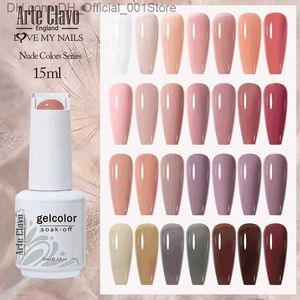 Esmalte de uñas Arte Clavo esmalte de uñas en gel 15ml rosa nude Soak Off LED UV barniz de emulsión semipermanente capa inferior superior esmalte de uñas proceso de gel artístico Z230802