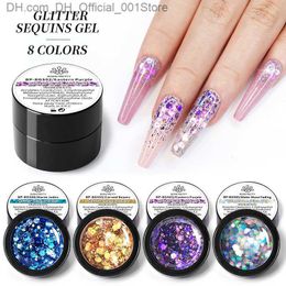 Nagellak Born Pretty Shiny Sequin Nail gel 5ml Losweken UV LED Semi permanente Vernis voor DIY nail art behandeling Z230804