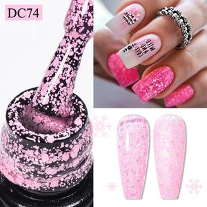 Nagellak Bubble Sneeuwvlok Gel 7ML Glitter Sneeuw Pailletten Naakt Wit Losweken UV Art Manicure Semi Permanente Vernis 231030