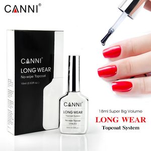 Nagellak Canni 18ml Long Wear Diamond Nowipe Top Coat Peeloff Base Coat Luxury Mirror Bottle Soak Off UV LED Gel Polish Nail Manicure 230711