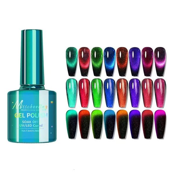 Vernis à ongles Gel pour les yeux de chat vernis à ongles 12D vernis pour les yeux de chat ensemble d'éclairage étoile brillante de 8 pierres précieuses colle pour les yeux de chat pour Salon de manucure maison bricolage ongles 231020